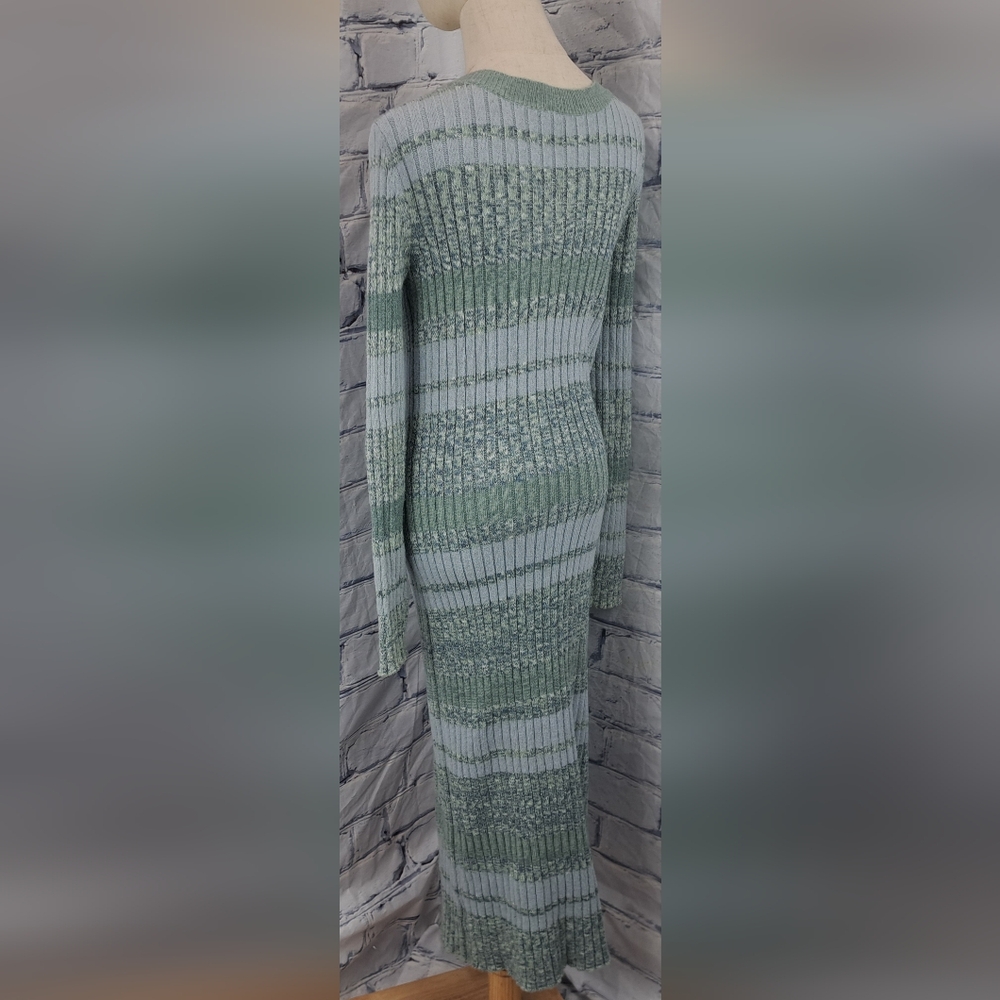 Free People Women's Sweater Cozy Up Cardigan Sweater Dress Ribbed Midi sz Small - Picture 5 of 16